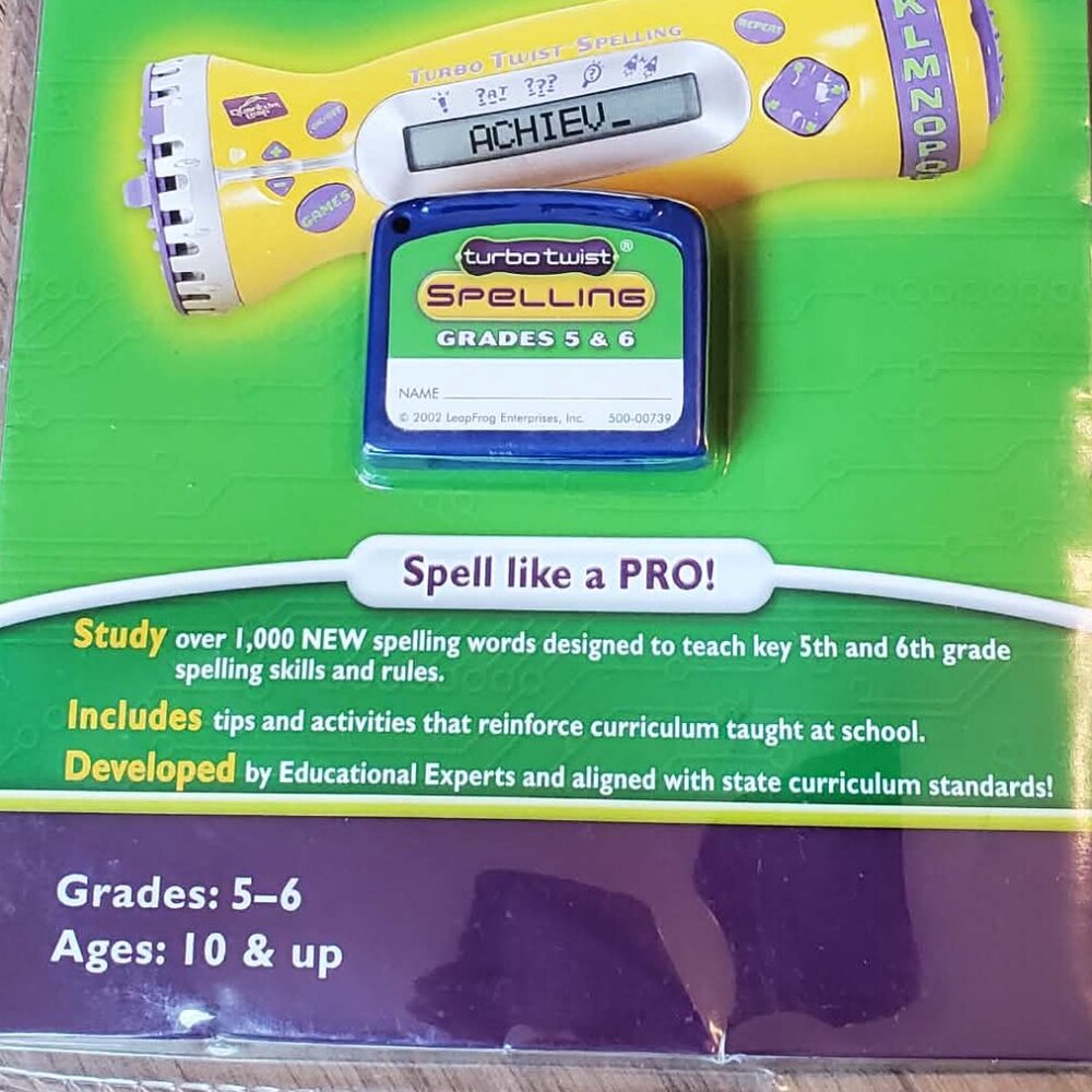 LeapFrog Quantum Leap Turbo Twist Spelling Cartridge 5th & 6th Grade - Picture 3 of 5